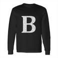 Capital Letter B Shirt Monogram Initial Long Sleeve T-Shirt