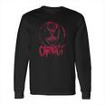 Carnage Single Coated Red Painted Face Logo Graphic Long Sleeve T-Shirt