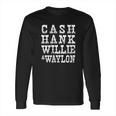 Cash Hank Willie Waylon Triblend Long Sleeve T-Shirt