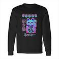 Cat Japanese Welcome Vaporwave Aesthetic Otaku | Maneki Neko Long Sleeve T-Shirt