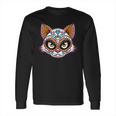 Cat Sugar Skull Funny Day Of The Dead Group Matching Long Sleeve T-Shirt