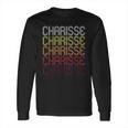 Charisse Retro Wordmark Patter Vintage Style Long Sleeve T-Shirt