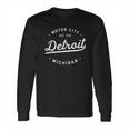 - Classic Retro Vintage Detroit Michigan Motor City Long Sleeve T-Shirt