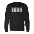 Clay Pigeon Shooting Lower Barcode Long Sleeve T-Shirt