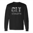 Clt Airport Code City Of Charlotte Nc Skyline Art Gift Long Sleeve T-Shirt