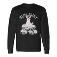 Cute Halloween Funny Halloween Day Run Away Bloody Bunny Skeleton Long Sleeve T-Shirt