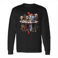 Cute Horror Movie Chibi Character Water Reflection Halloween Long Sleeve T-Shirt