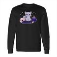 Cute Kawaii Pastel Goth Cat Witch Purple Halloween Art Long Sleeve T-Shirt