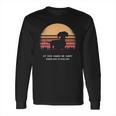 Dachshund Twilight Vintage Pine Tree Long Sleeve T-Shirt