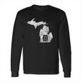 Detroit Michigan Motor City Midwest D Mitten Long Sleeve T-Shirt