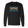 Detroit Michigan Vintage Mountains Long Sleeve T-Shirt