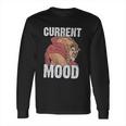 Disney Mens Beauty And The Beast Current Mood Graphic Long Sleeve T-Shirt