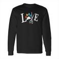 Dog Grooming Love Dogs Pet Daycare Groomer Vintage Paws Print Long Sleeve T-Shirt