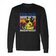 Dog Pew Pew Madafakas Vintage Crazy Pit Bull Long Sleeve T-Shirt