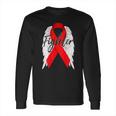 Drug Addiction Survivor Red Ribbon Recovery Long Sleeve T-Shirt