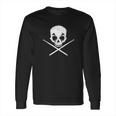 Drummer Drum Sticks Skull Black Metal Long Sleeve T-Shirt