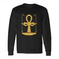 Egyptian Ankh Cross With Arms Holding Scepters Long Sleeve T-Shirt