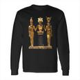 Egyptian Trinity Golden Horus Osiris And Isis Statue Long Sleeve T-Shirt