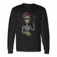 Frida Kahlo Funny Skeleton Long Sleeve T-Shirt