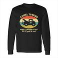 Funny Halloween Cute Halloween Camel Towing Retro Adult Humor Saying Gift Long Sleeve T-Shirt