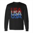 Funny Retro Usa Logo Long Sleeve T-Shirt