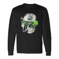 Funny Style Cannabis Marijuana Skull Mens Long Sleeve T-Shirt