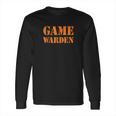 Game Warden Halloween Costume Long Sleeve T-Shirt