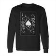 Goth Punk Ace Of Spades Card Shark Gambler Skeleton Long Sleeve T-Shirt