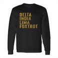 Grunt Style Delta India Lima Foxtrot Mens Maroon Long Sleeve T-Shirt