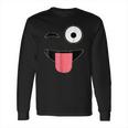 Halloween Costume Emoji Face Wink Eye Tongue Long Sleeve T-Shirt