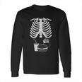 Halloween Rib Cage Skeleton Junk Food Belly Xray Long Sleeve T-Shirt