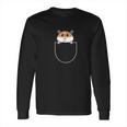 Hamster In Faux Pocket Long Sleeve T-Shirt