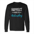 Happiest When Airbrushing Funny Artist Gift Idea Gift Long Sleeve T-Shirt