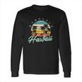 Honolulu Hawaii Aloha Hula Retro Vintage Sunset Summer Beach Long Sleeve T-Shirt