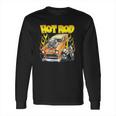 Hot Rod 55 Gasser Blown Jacked Up Flames Car Long Sleeve T-Shirt