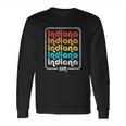 Indiana State Vintage 1970S 1980S Retro Long Sleeve T-Shirt