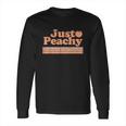 Just Peachy Retro 70S Georgia Peaches Summer Fruit Long Sleeve T-Shirt