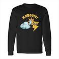 Kaboom Cloud Lightning Electrical Storm Thunder Bolt Humor Long Sleeve T-Shirt