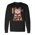 Kawaii Maneki Neko Sushi Bar Cute Sashimi Maki Roll Cat Long Sleeve T-Shirt