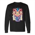 Kawaii Pastel Goth Creepy Baphomet Boba Bubble Tea Vaporwave Long Sleeve T-Shirt