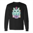 Kawaii Pastel Goth Creepy Creature Boba Bubble Tea Vaporwave Long Sleeve T-Shirt