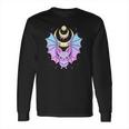 Kawaii Pastel Goth Cute Creepy Crescent Moon Bat Long Sleeve T-Shirt