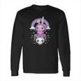 Kawaii Pastel Goth Cute Creepy Rabbit And Skull Long Sleeve T-Shirt