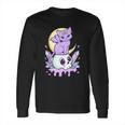 Kawaii Pastel Goth Cute Creepy Witchy Cat And Skull V5 Long Sleeve T-Shirt