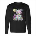 Kawaii Pink Pastel Goth Cute Creepy Teddy Bear Long Sleeve T-Shirt