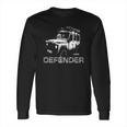 Khaki Land Rover Defender Illustation - Autonaut Long Sleeve T-Shirt