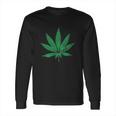 Leaf Faded And Distressed Pot Leaf Long Sleeve T-Shirt