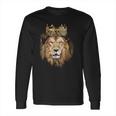 Lion Head Golden Crown Art Canvas King Long Sleeve T-Shirt