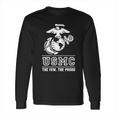 Lucky Ride Marines Usmc The Few The Proud White Emblem F And B Long Sleeve T-Shirt