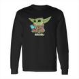 The Mandalorian The Child Grogu Blue Macaron Long Sleeve T-Shirt